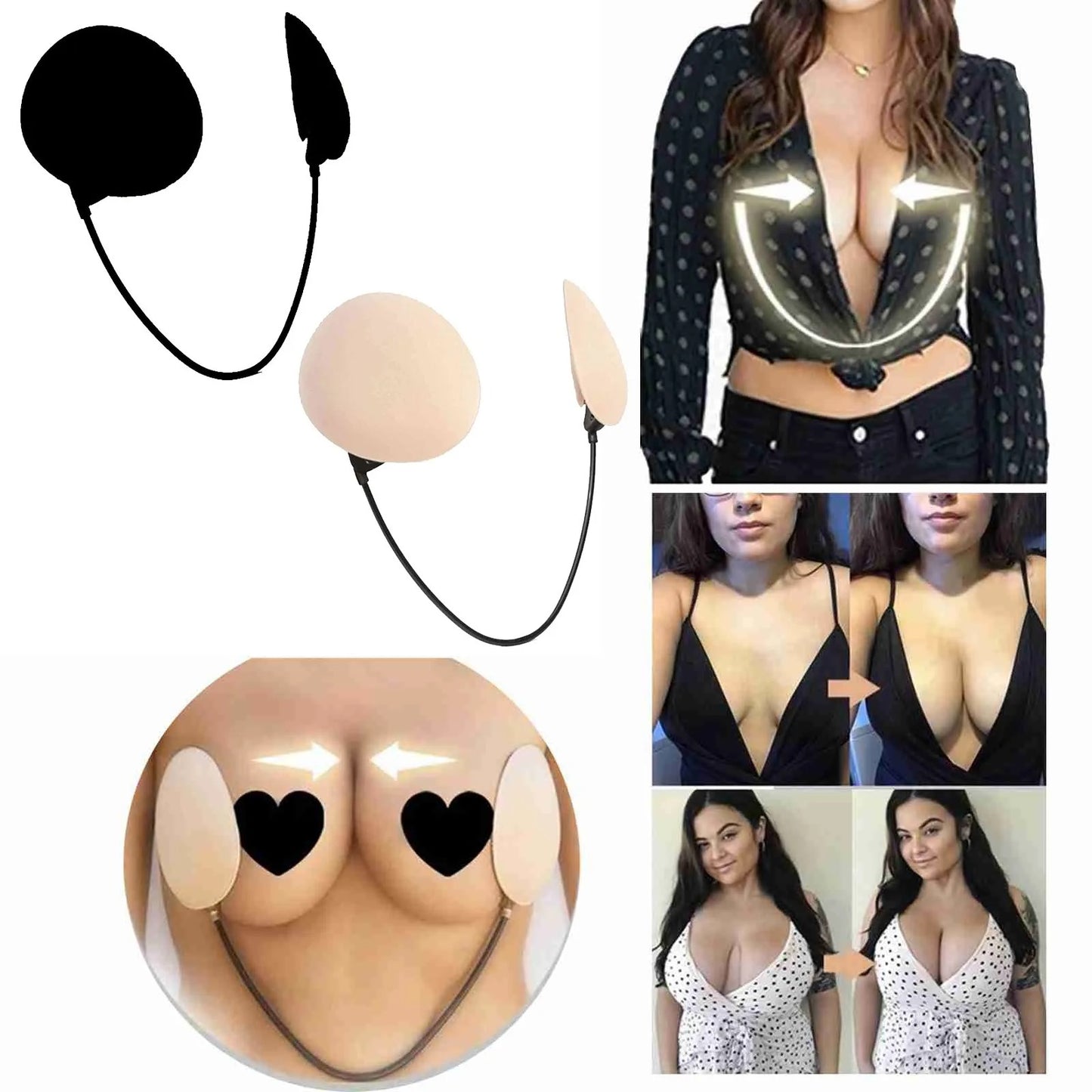 🔥 PushUp Frontless Bra™ – Instant Lift, No Straps, All Curve